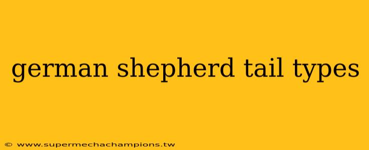 german shepherd tail types