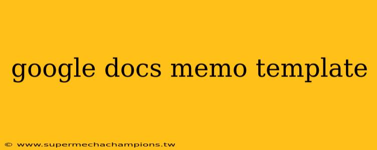 google docs memo template