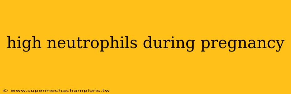 high neutrophils during pregnancy