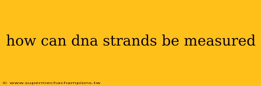 how can dna strands be measured