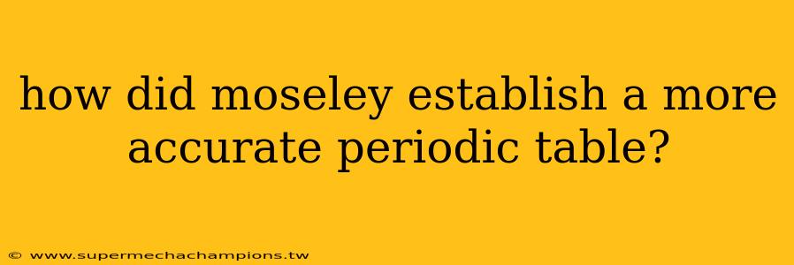 how did moseley establish a more accurate periodic table?
