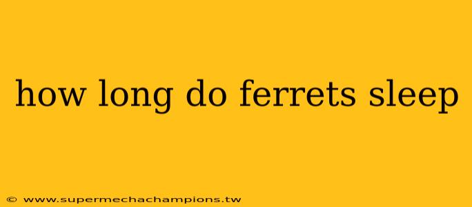 how long do ferrets sleep