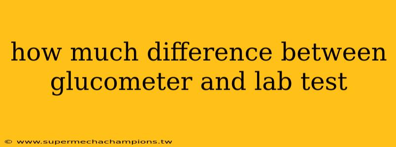 how much difference between glucometer and lab test