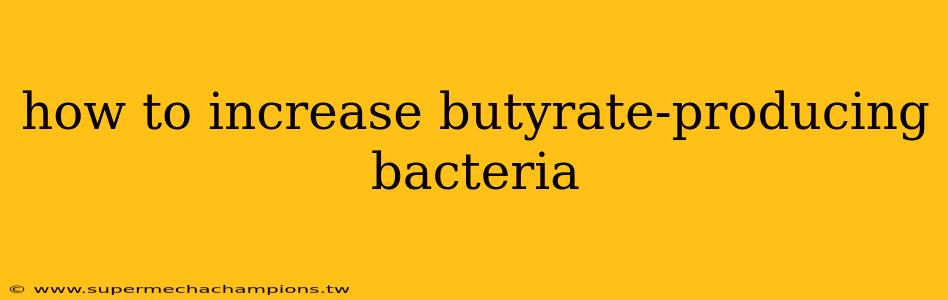 how to increase butyrate-producing bacteria