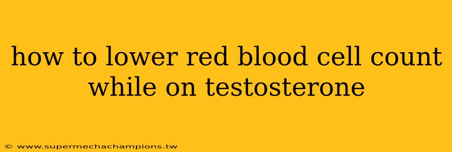how to lower red blood cell count while on testosterone