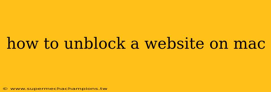 how to unblock a website on mac