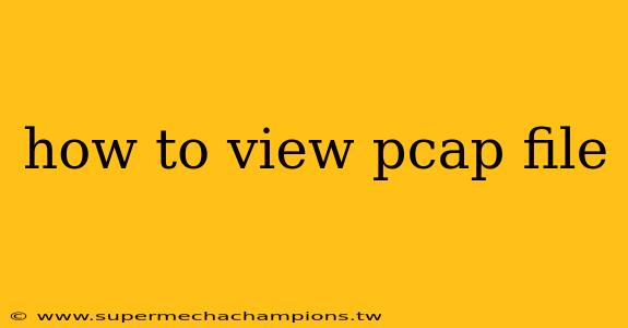 how to view pcap file