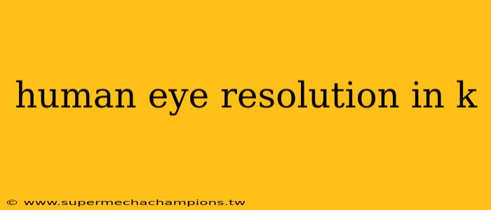 human eye resolution in k
