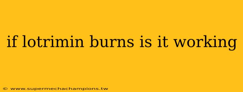 if lotrimin burns is it working