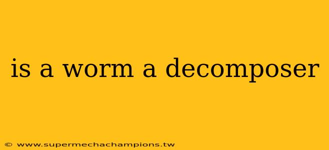 is a worm a decomposer