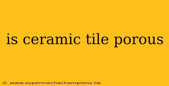 is ceramic tile porous