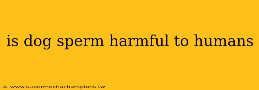 is dog sperm harmful to humans