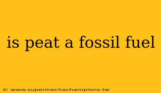 is peat a fossil fuel