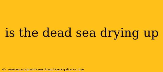 is the dead sea drying up