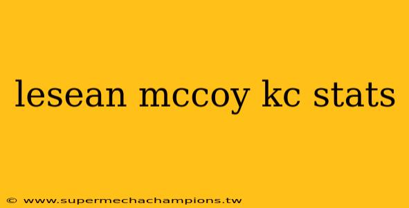 lesean mccoy kc stats