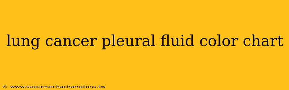 lung cancer pleural fluid color chart