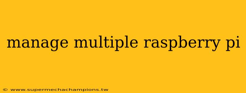 manage multiple raspberry pi