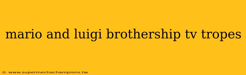 mario and luigi brothership tv tropes