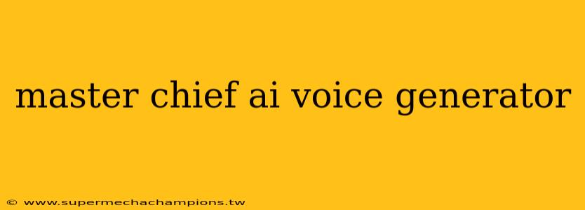 master chief ai voice generator