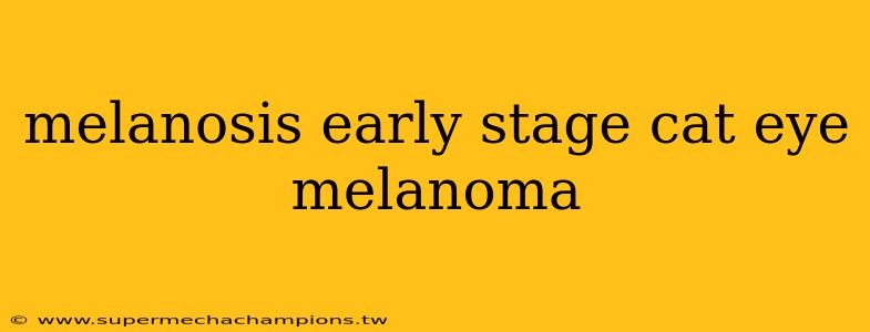 melanosis early stage cat eye melanoma