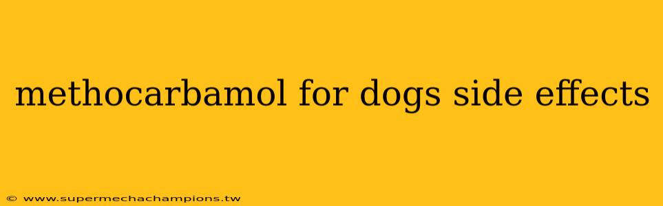 methocarbamol for dogs side effects