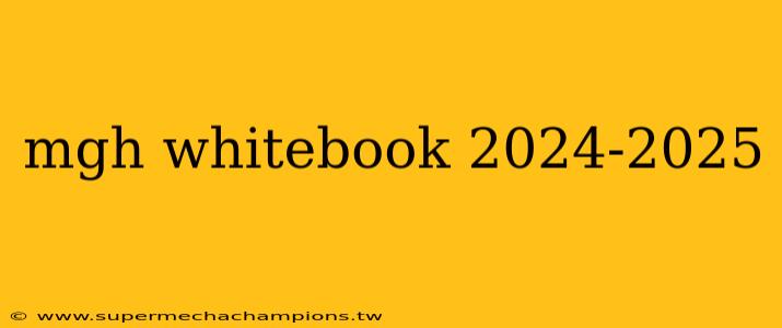 mgh whitebook 2024-2025