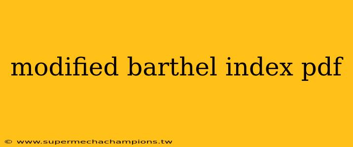 modified barthel index pdf