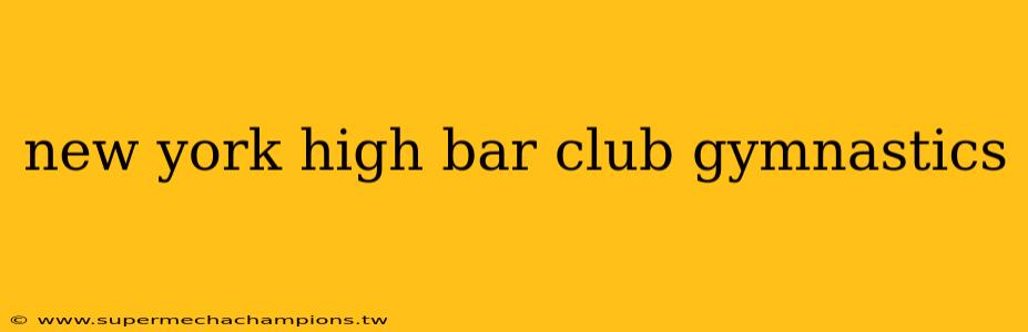 new york high bar club gymnastics