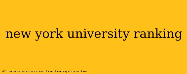 new york university ranking