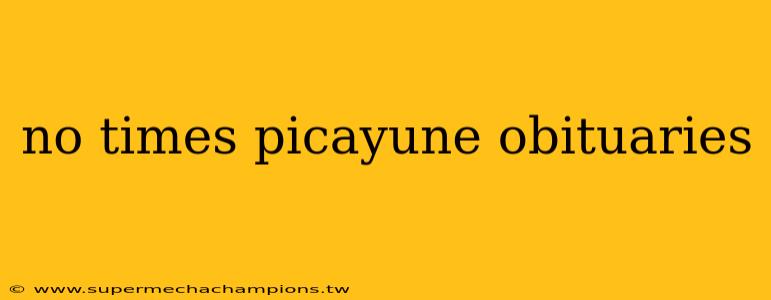 no times picayune obituaries