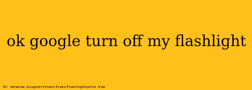 ok google turn off my flashlight