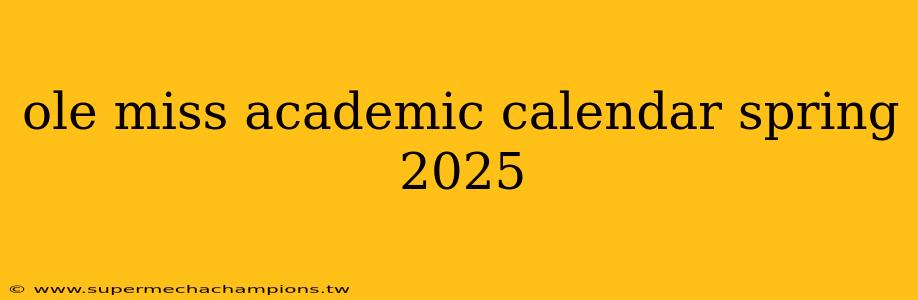 ole miss academic calendar spring 2025