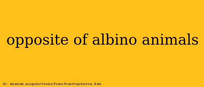 opposite of albino animals