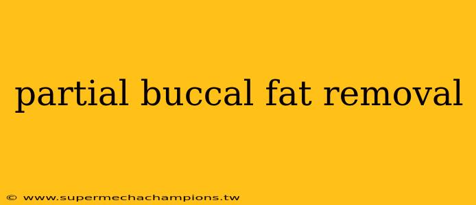 partial buccal fat removal
