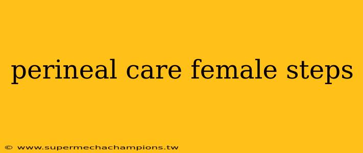 perineal care female steps
