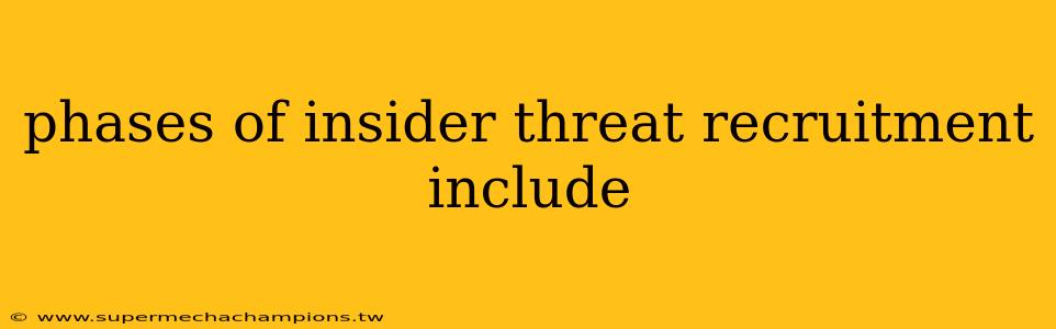phases of insider threat recruitment include