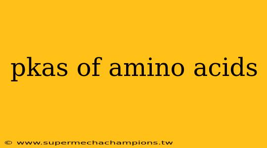 pkas of amino acids