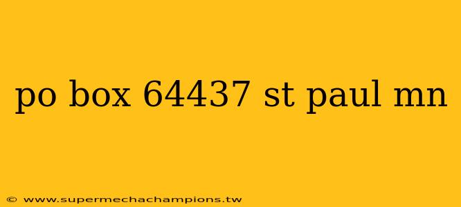 po box 64437 st paul mn