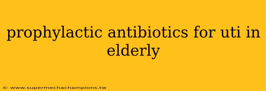 prophylactic antibiotics for uti in elderly