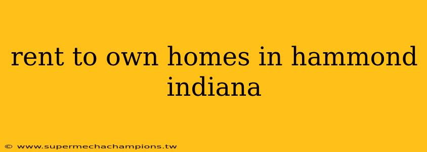 rent to own homes in hammond indiana
