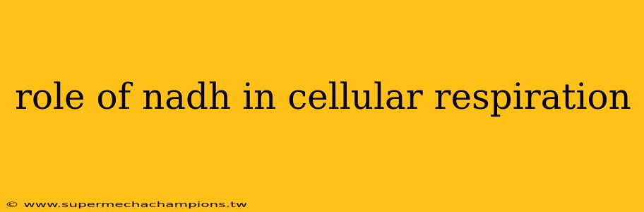 role of nadh in cellular respiration