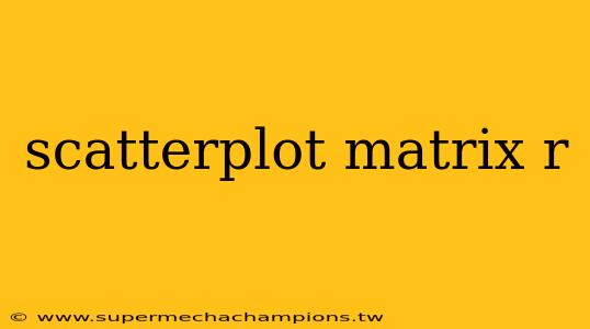 scatterplot matrix r