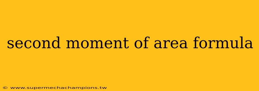 second moment of area formula