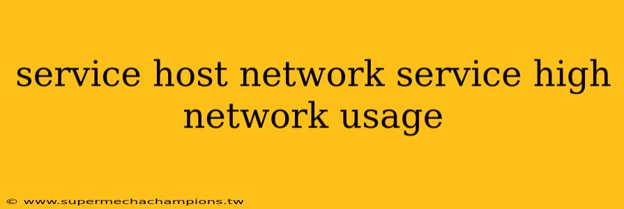 service host network service high network usage