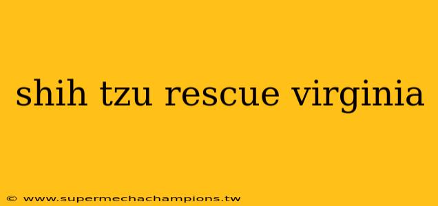 shih tzu rescue virginia