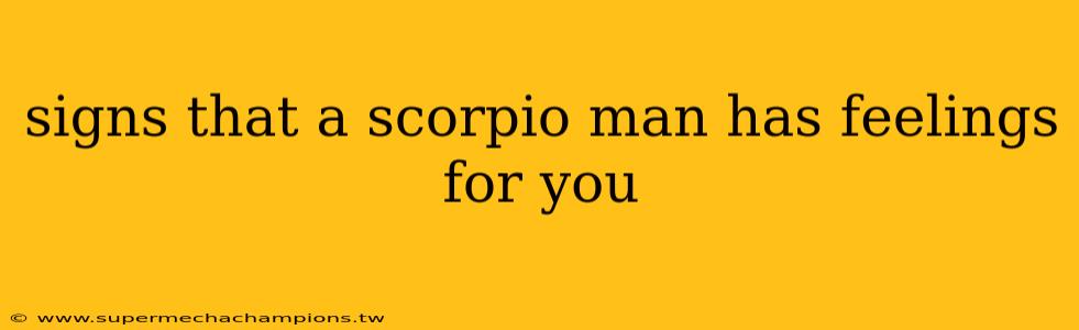 signs that a scorpio man has feelings for you