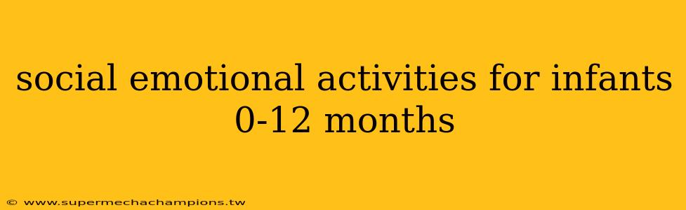 social emotional activities for infants 0-12 months