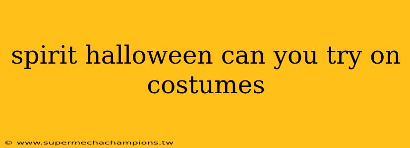 spirit halloween can you try on costumes