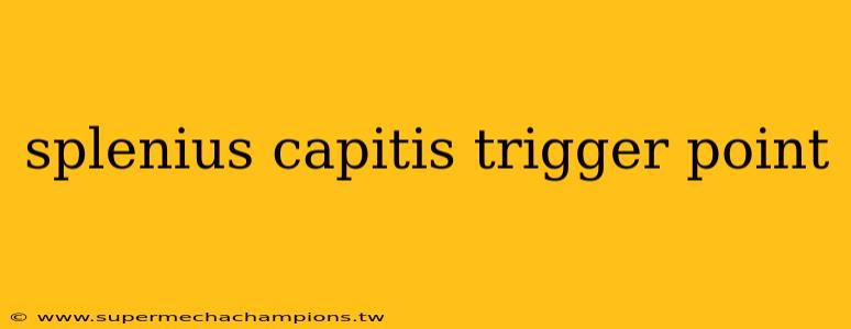 splenius capitis trigger point