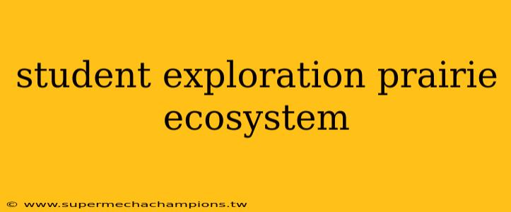 student exploration prairie ecosystem